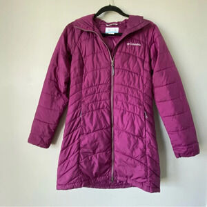 Columbia Karis Gale Long Hooded Jacket Marionberry size XS